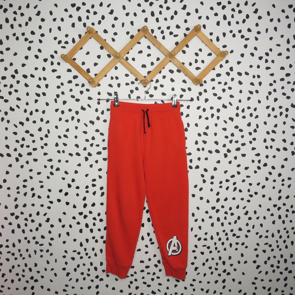 Spotted Zebra Marvel Avengers Orange Boys Drawstring Jogger Sweatpants